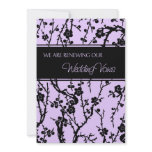 Purple Wedding Vow Renewal Invitation Card