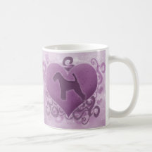 Purple Welsh Terrier Valentine Mug