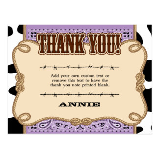 Western Thank You Cards | Zazzle