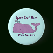 Purple Whale Button