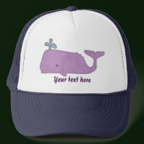 Purple Whale Hat by Customizables Purple Whale Hat