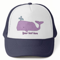 Purple Whale Hat by Customizables Purple Whale Hat