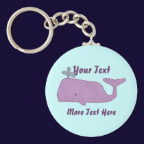 Purple Whale Keychain keychains
