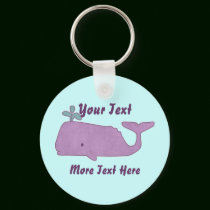Purple Whale Keychain