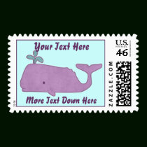 Purple Whale Postage postage
