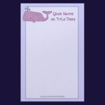 Purple Whale Stationery stationery
