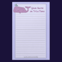 Purple Whale Stationery stationery