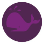 Purple Whale Sticker