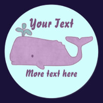 Purple Whale Stickers stickers