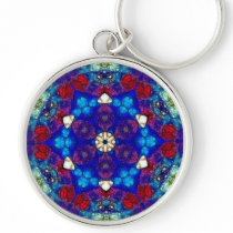 Purple Wheel Round Key Chain