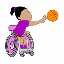 Purple wheelchair girl basketball photo sculptures