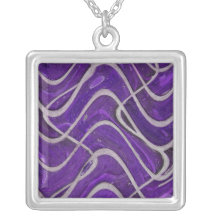purple white abstract pendants