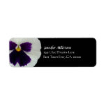 PURPLE & WHITE Angel Pansy Wedding Address Label