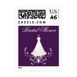 Purple & White Bride's Dress Stamps