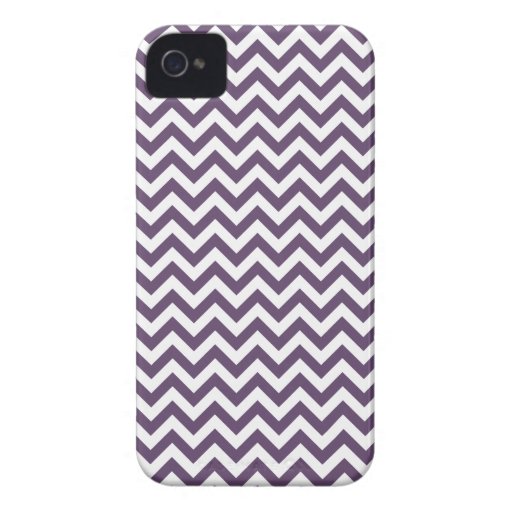 Purple White Chevron Pattern iPhone 4 Cover