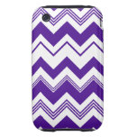 Purple White Chevron Pattern Tough iPhone 3 Covers