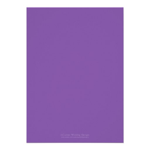 Purple & White Custom Floral Wedding Invitation