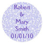 Purple & White Filigree Sticker