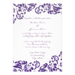 Purple & White Floral Wedding Invitation