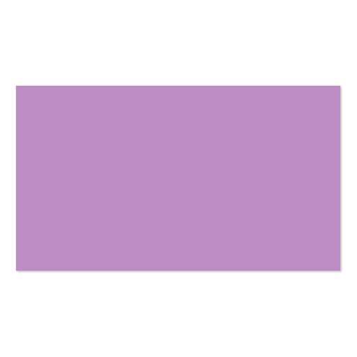 Purple White Floral Wedding Place or Escort Cards Business Card Template (back side)
