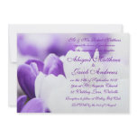 Purple & White Flowers - Wedding Invitation