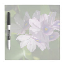 purple white flowers with eyes dry erase boards