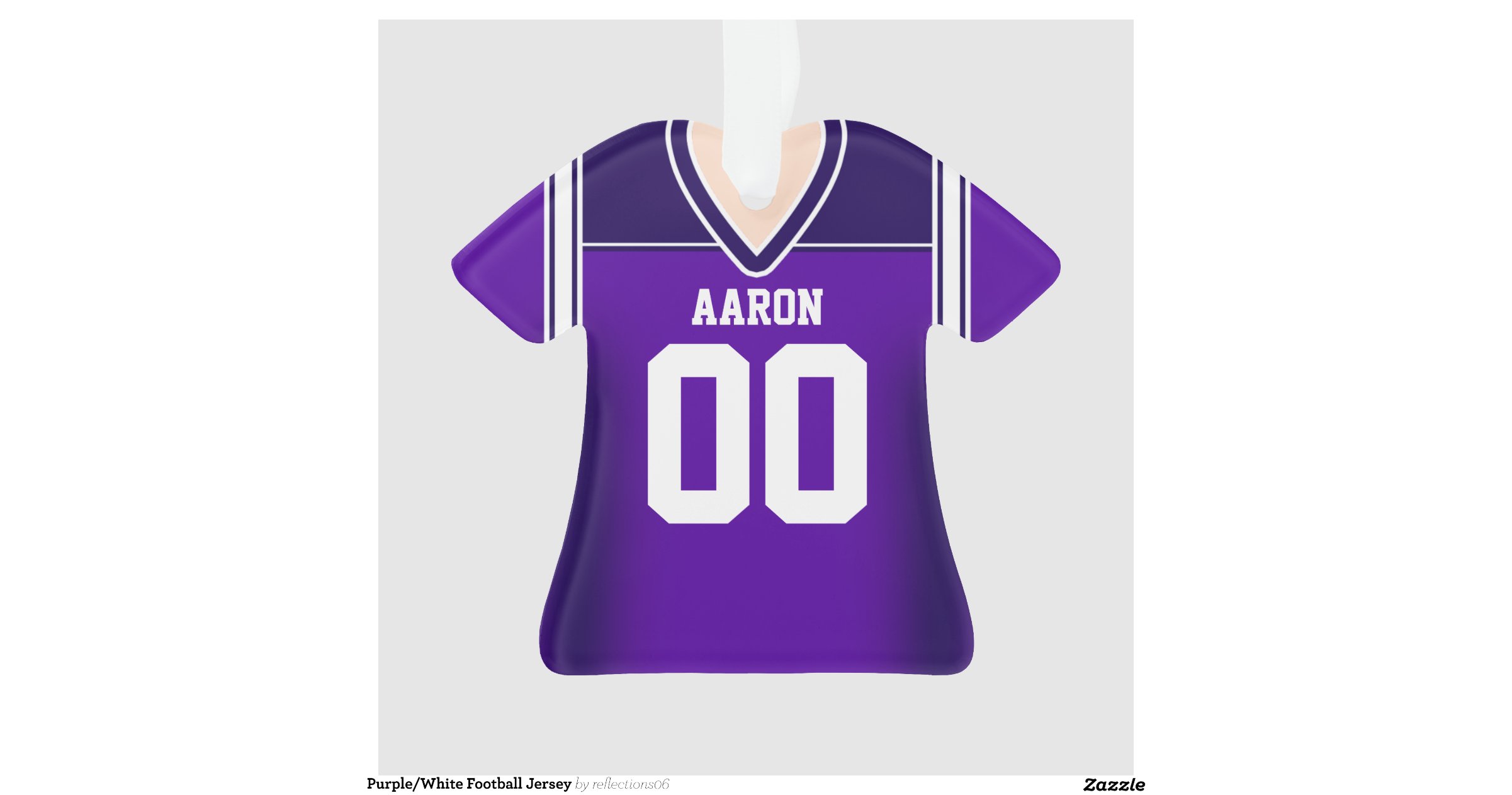Purple/White Football Jersey | Zazzle