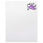 purple & white footy PJ's Letterhead Design