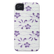 Purple & White Lace iPhone 4 Covers