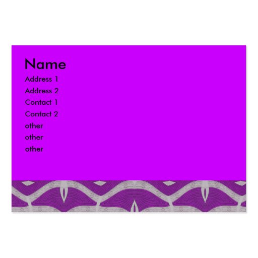 purple white pattern abstract business cards (front side)