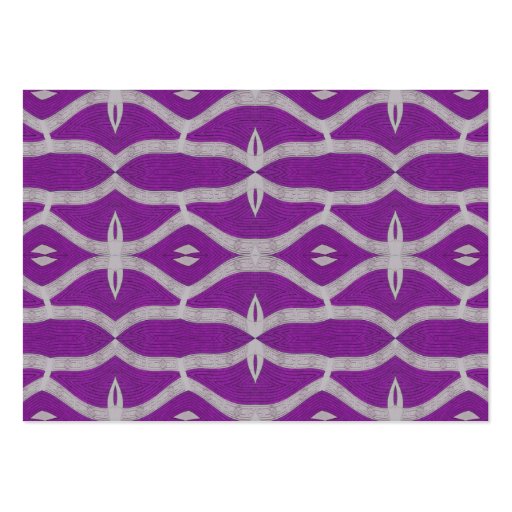 purple white pattern abstract business cards (back side)