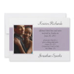 Purple White Post Wedding Celebration Invite