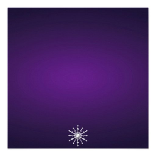 Purple & White Snowflake Sweet 16 Birthday Invite