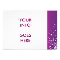Purple & White Wedding Invitation