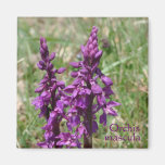 Purple wild orchid magnet