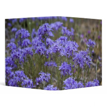 Purple Wildflower 3 Ring Binders