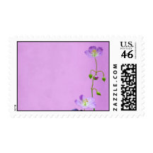 Purple Wildflower on Purple Stamp
