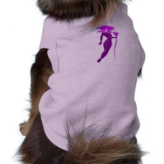 Purple Wind Witch Dog Tee Shirt