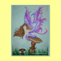 Purple winged fairy postcards