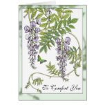 Purple Wisteria Comfort and Sympathy Card cards