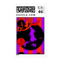 Purple witch stamps