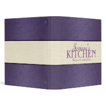 Purple with Ivory Ribbon Recipe Binder