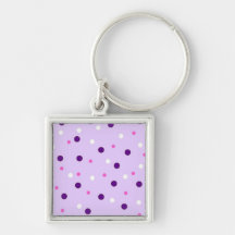 Purple with Pink Polka Dots Key Chain