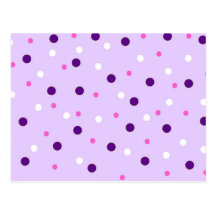 Purple with Pink Polka Dots Postcards