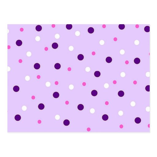 Purple with Pink Polka Dots Postcard Zazzle