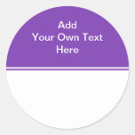 Purple with white area and text stickers