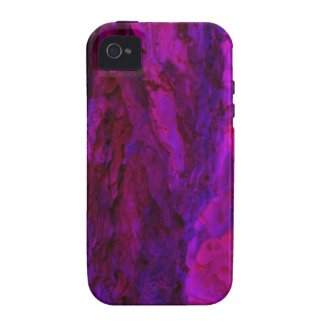 Purple Wood Bark Textures Case-Mate iPhone 4 Covers