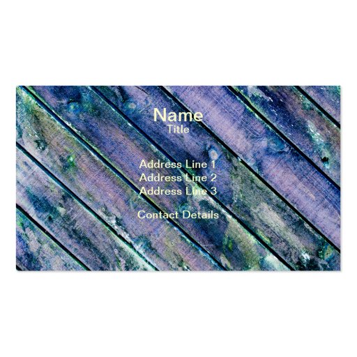 Purple Wooden Gate Business Card Template (front side)