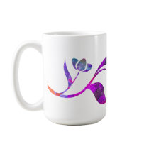Purple Wrap Around Floral Mug