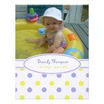 Purple & Yellow Polka Dot Party Invitation